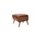 Reposapiés My Own Chair de cuero marrón y roble natural de Lassen. Juego de 2, Imagen 3