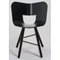 Black Open Pore Seat Tria Wood 4 Legs Chair by Colé Italia, Set of 4 4