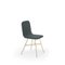 Anthrazite Tria Gold Upholstered Dining Chair by Colé Italia 2