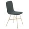 Anthrazite Tria Gold Upholstered Dining Chair by Colé Italia 1