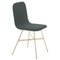 Anthrazite Tria Gold Upholstered Dining Chair by Colé Italia, Image 1