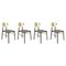 Beech Structure Stained Gold Leaf Bokken Dining Chair by Colé Italia, Set of 4 1
