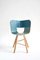 Denim Tria Wood 4 Legs Chair by Colé Italia, Set of 2 2