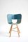 Denim Tria Wood 4 Legs Chair by Colé Italia, Set of 2, Image 2