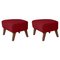 Red Smoked Oak Raf Simons Vidar 3 My Own Chair Footstool from by Lassen, Set of 2, Image 1