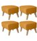 Orange Natural Oak Raf Simons Vidar 3 My Own Chair Footstool from by Lassen, Set of 4, Image 2