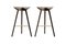 Brown Oak and Brass Bar Stools from by Lassen, Set of 2, Image 2