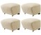 Beige Smoked Oak Sahco Zero the Tired Man Footstool from by Lassen, Set of 4 2