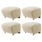Beige Smoked Oak Sahco Zero the Tired Man Footstool from by Lassen, Set of 4 1