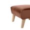 Brown Leather and Natural Oak My Own Chair Footstool from by Lassen, Image 3