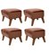 Brown Leather and Smoked Oak My Own Chair Footstools from by Lassen, Set of 4, Image 2