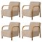 Sheepskin Arch Lounge Chairs by Mazo Design, Set of 4 1