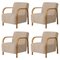 Sheepskin Arch Lounge Chairs by Mazo Design, Set of 4, Image 1
