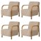 Sheepskin Arch Lounge Chairs by Mazo Design, Set of 4, Image 2