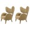 Honey Raf Simons Vidar 3 Natural Oak My Own Lounge Chairs from by Lassen, Set of 2, Image 1