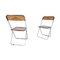 Vintage Plia Folding Chairs from Castelli / Anonima Castelli 1970s, Set of 2 1