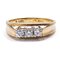 Ring aus 18 Karat Gelbgold mit 3 Diamanten von 0,21 ctw, 1960er 1