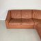 Danish Brown Leather Corner Sofa from Stouby, 1970s 4