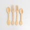 Traditional Wooden Pastoral Primitive Carved Fork and Spoon, Set of 4, Image 8