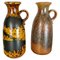 Multi-Color Pottery Fat Lava Vases from Scheurich, 1970s, Set of 2 1