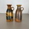 Multi-Color Pottery Fat Lava Vases from Scheurich, 1970s, Set of 2 2