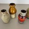 Vintage German Pottery Fat Lava Vases from Scheurich, 1970s, Set of 5, Image 12