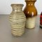 Vintage German Pottery Fat Lava Vases from Scheurich, 1970s, Set of 5 5