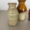 Vintage German Pottery Fat Lava Vases from Scheurich, 1970s, Set of 5, Image 5