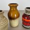 Vintage German Pottery Fat Lava Vases from Scheurich, 1970s, Set of 5 6