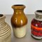 Vintage German Pottery Fat Lava Vases from Scheurich, 1970s, Set of 5, Image 6