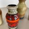 Vintage German Pottery Fat Lava Vases from Scheurich, 1970s, Set of 5 14