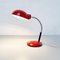 Lámpara de mesa italiana Mid-Century moderna de metal rojo, años 60, Imagen 10