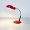 Lampe de Bureau Mid-Century en Métal Rouge, Italie, 1960s 10