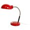 Moderne italienische Mid-Century Tischlampe aus rotem Metall, 1960er 1