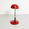 Lámpara de mesa italiana Mid-Century moderna de metal rojo, años 60, Imagen 7