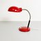 Lampe de Bureau Mid-Century en Métal Rouge, Italie, 1960s 3