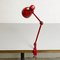 Lampada da tavolo Mid-Century moderna in metallo rosso con morsetto, Italia, anni '60, Immagine 3