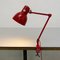 Moderne italienische Mid-Century Tischlampe aus rotem Metall mit Klemme, 1960er 10