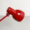 Mid-Century Italian Modern Red Metal Table Lamp with Clamp, 1960s 6