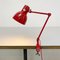 Lampe de Bureau Mid-Century en Métal Rouge avec Pince, Italie, 1960s 9