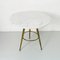 Mid-Century Modern Italian Round Marble & Brass Coffee Table, 1960s, Image 8