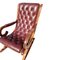 Vintage Chesterfield Style Burgundy Rocking Chair, Image 6
