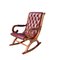Rocking Chair Vintage Style Chesterfield Bordeaux 1