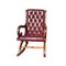 Vintage Chesterfield Style Burgundy Rocking Chair 3
