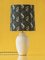 Royal Delft White Vintage Table Lamp, Liberty London Lampshade 1
