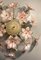 Italian Ceiling Lamp with Murano Glass Pink Flowers, 1970s 5