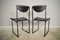Stühle aus lackiertem Eisen & Leder, 1970er, 2er Set 5