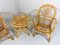 Rattan Chairs & Table, 1960s, Set of 3 5