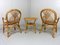 Chaises et Table en Rotin, 1960s, Set de 3 3