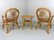 Rattan Chairs & Table, 1960s, Set of 3 3